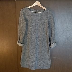 Merona dress sheeth grey french terry 3/4 sleeve S
